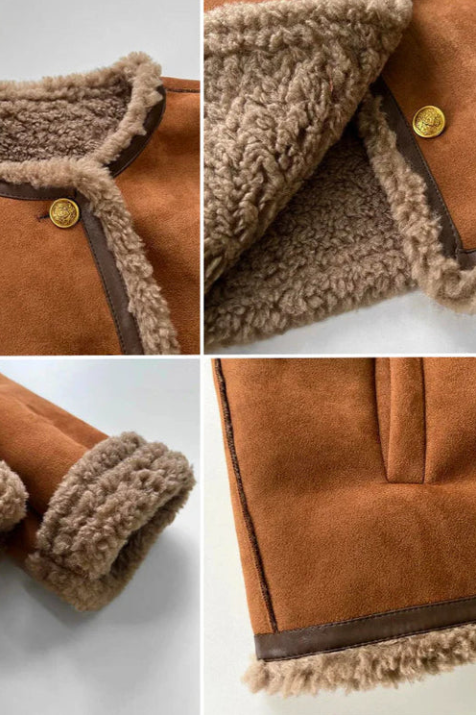 Rosalie | Giacca in pelle di pecora con bottoni