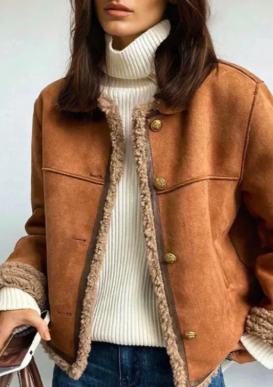 Rosalie | Giacca in pelle di pecora con bottoni